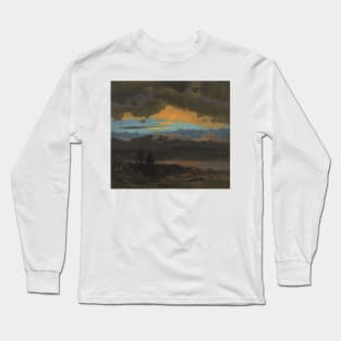 Sunset across the Hudson Valley, New York by Frederic Edwin Church Long Sleeve T-Shirt